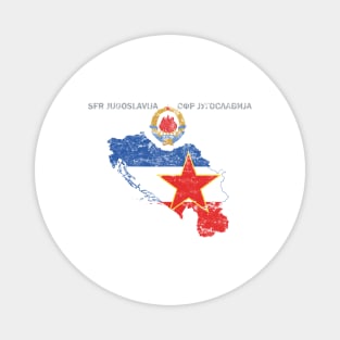 Vintage Distressed Yugoslavia Emblem Magnet